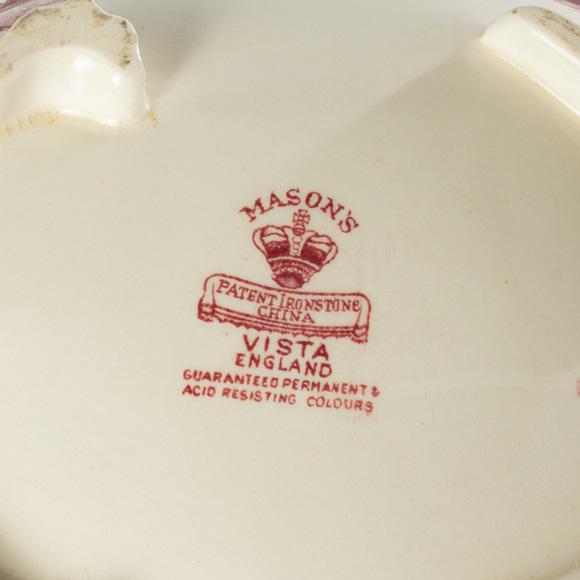 Ceramic Mid 20th Century Mason's Ironstone Red Vista Dragon Head Bowl For Sale - Image 7 of 7