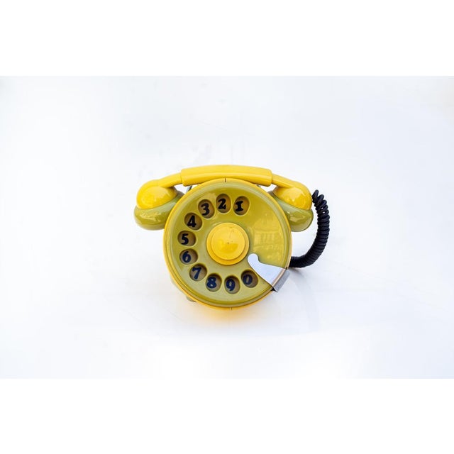 Rotary telephone with two external bells on the back. Bobo model Designer Sergio Todeschini Manufacturer Telcer 1960s This...