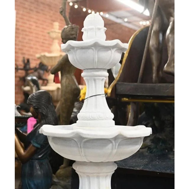 Italian Marble Garden Fountain For Sale - Image 5 of 8