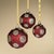 Contemporary Red Matte Frosted Serenity Glass Ball Ornaments with Gold Glitter - Set of 6, 3.25" For Sale - Image 3 of 3