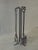 French Country Set of Three Vintage French Country Black Iron Fireplace Tools Plus Poker Tool For Sale - Image 3 of 17