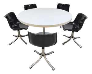 Mid-Century Dining Set by Osvaldo Borsani for Tecno, 1970s, Set of 6