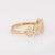 Contemporary Diamond Teardrop Ring 14k Yellow Gold Pavé Statement Band Stacking Jewelry, Size 6.75 For Sale - Image 3 of 7