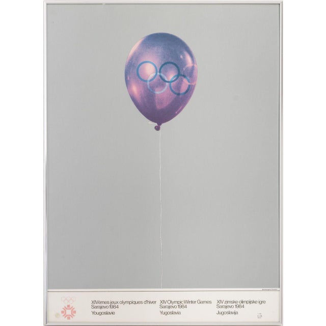 Michelangelo Pistoletto, 1984 XIV Olympic Winter Games Vintage Poster For Sale