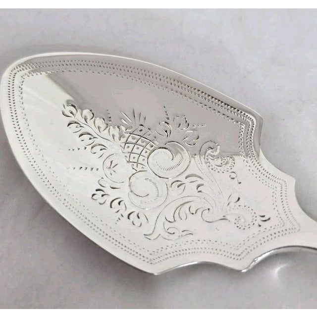 Gold Antique Edwardian Sterling Silver Preserve Spoon, Sheffield, 1902 For Sale - Image 8 of 15