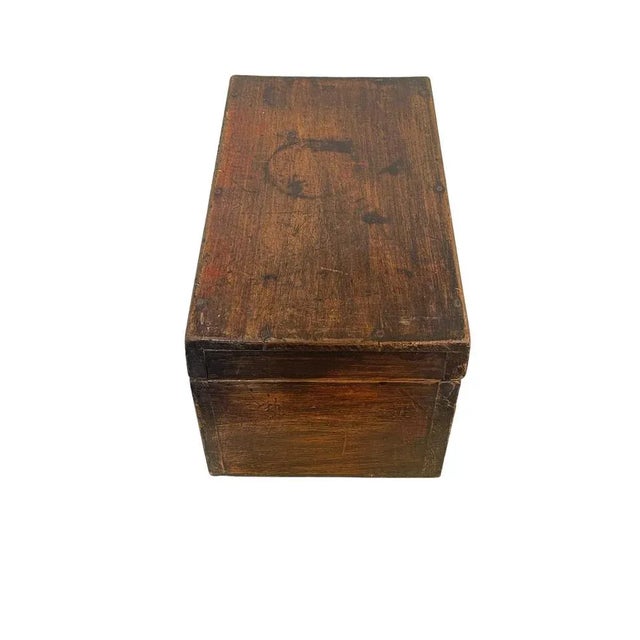 Hand-Decorated Wooden Box, 19th Century For Sale - Image 4 of 9