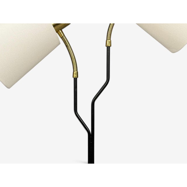 Metal 1950s Eskilstuna Elektrofabrik, Floor Lamp, Laqcuered Metal, Brass For Sale - Image 7 of 10