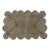 Scalloped Jute Doormat in Off White For Sale