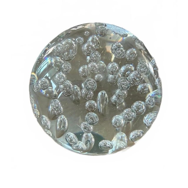 Vintage Mid-Century Modern Magnum Controlled Bubble Art Glass Sphere - 5 LBS For Sale In Jacksonville, FL - Image 6 of 7