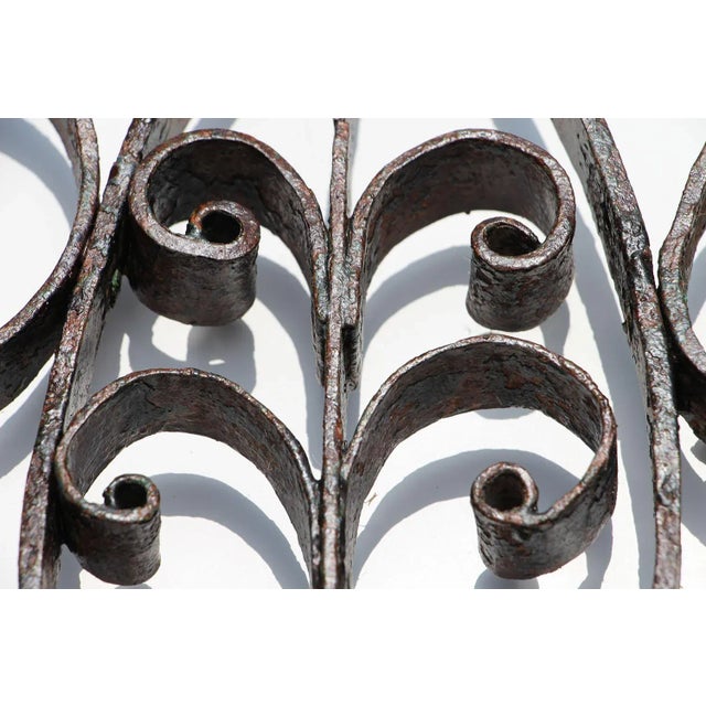 Black 18th Century Baroque Heart Handcrafted Wrought Iron Ornament With Gold Leaf For Sale - Image 8 of 10