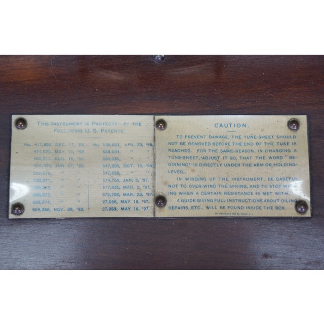 Antique Regina Double Comb 15.5" Music Box Player & 46 Records For Sale - Image 15 of 18
