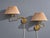 Mid-Century Modern 1970s Mid-Century Modern Raf, Articulating Wall Sconces, Brass, Gilt Metal For Sale - Image 3 of 17