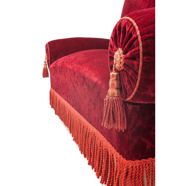 Red Alsatian Sofa, 1950s For Sale - Image 10 of 15