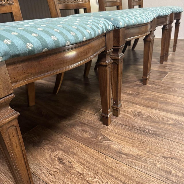 Brown Vintage Italian Provincial Thomasville Cellini Dining Set For Sale - Image 8 of 18