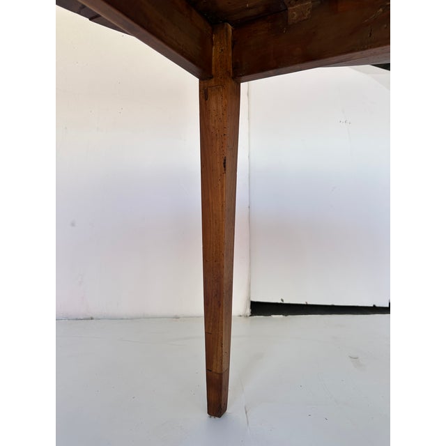 French Provincial Drop-Leaf Table of Cherrywood With Round Top For Sale - Image 9 of 18