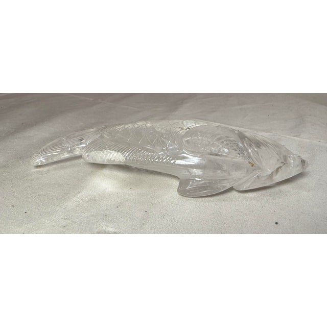 Antique Hand Carved Chinese Fish Figural Rock Crystal Stone Sculpture Statue For Sale - Image 13 of 13