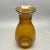 Mid 20th Century Vintage Minimalist MCM Hand Blown Amber Glass Vase With Bubble Detail For Sale - Image 5 of 9