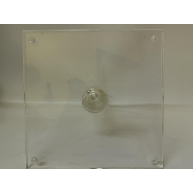 Late 20th Century Sarreid Ltd. Style Large Carved Wood Conch Shell Sculpture on Acrylic Base For Sale - Image 13 of 18