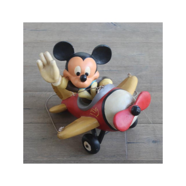 Plastic Mickey Mouse in Airplane, 1980s For Sale - Image 7 of 9