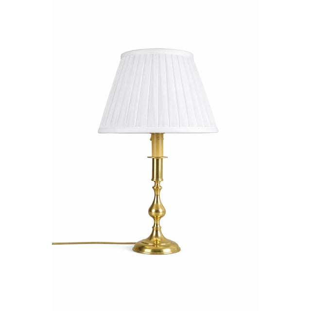 Gold Vintage Table Lamp by Jacques Adnet, 1960s For Sale - Image 8 of 8