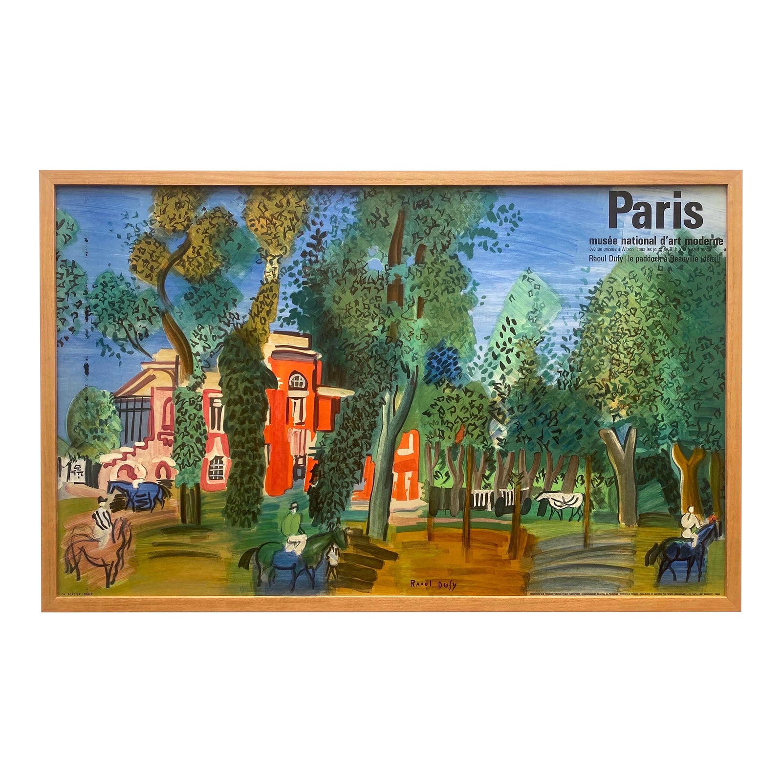 Raoul Dufy Vintage 1964 Mourlot Fine Art Lithograph Print Framed