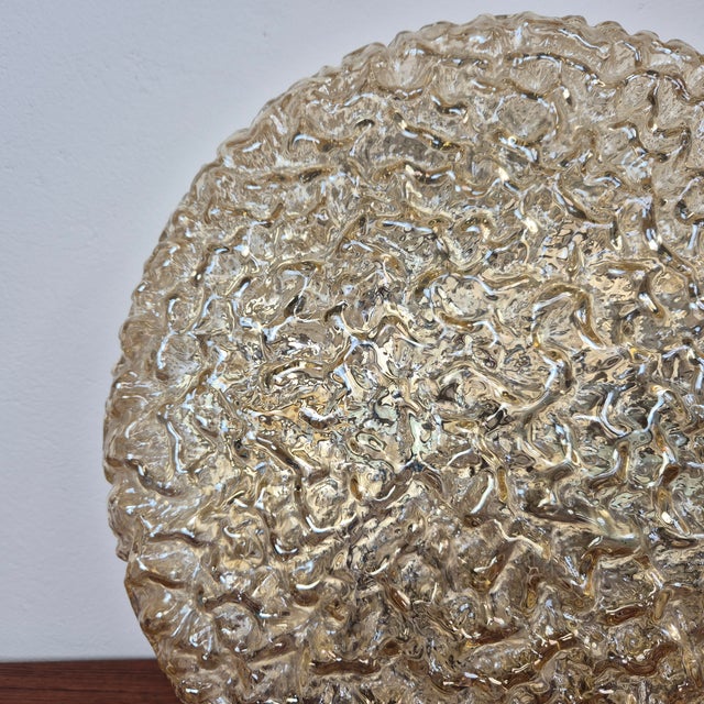 Metal Large Gold Flush Mount Ceiling from Limburg, 1960s For Sale - Image 7 of 13