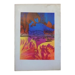 Vintage 20th C. Lithograph-Peter Max Poster-Signed-C.1970-Folio Size For Sale