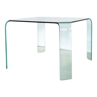 Post Modern Vintage “Rango” Solid Glass Dining Table Attributed to Vittorio Livi for Fiam Italia For Sale
