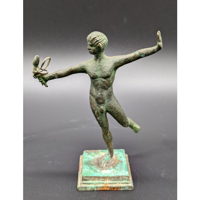 Grand Tour Era Bronze Statuette: "Dancing Satyr" (C. 1660s-1840s) For Sale - Image 4 of 9