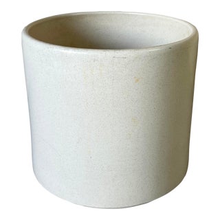 Mid-Century Gainey Ceramics Ac-12 White Glazed La Verne California Pottery Planter For Sale
