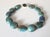 Vintage Arizona Chrysocolla Statement Necklace, Large Natural Gemstone Beads, Sterling Silver Karl Lagerfeld Clasp, Boho Jewelry For Sale - Image 9 of 10