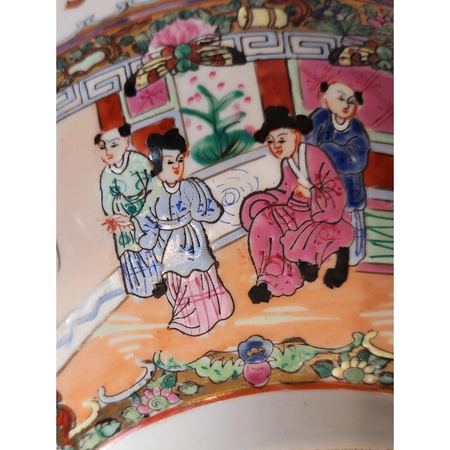 Early 20th Century Large Rose Medallion Bowl For Sale - Image 10 of 11