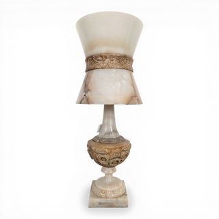 Art Deco Style Alabaster Lamp For Sale