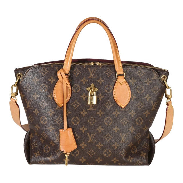 Monogram Canvas Flower Zipped Tote MM For Sale