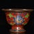 Asian Cloisonne Enamel Stemmed Bowl, Copper Wire Inlaid Floral Pattern For Sale - Image 3 of 9
