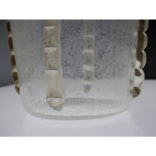 Gold Giant Murano Glass Vase or Ice Bucket in the style of Barovier & Toso For Sale - Image 8 of 18
