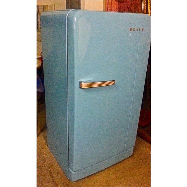 German Fridge in Blue and White from Bosch, 1950s For Sale - Image 6 of 6