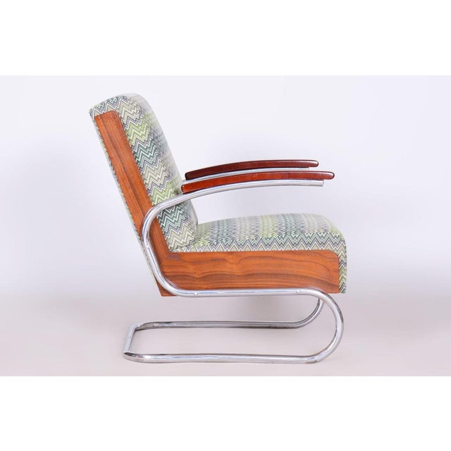 Brown Art Deco Armchair in Beech and Spruce, 1930s For Sale - Image 8 of 15