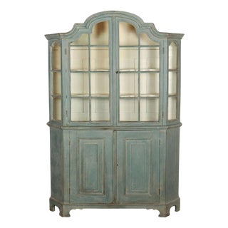 Dutch Glazed Cabinet in Pine For Sale