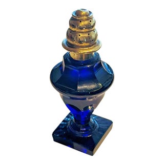 Antique Cobalt Blue Victorian Salt Shaker For Sale