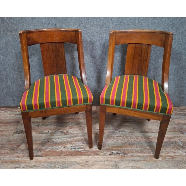 Set of Two Empire Period Chairs in Walnut, Set of 2 For Sale - Image 11 of 11