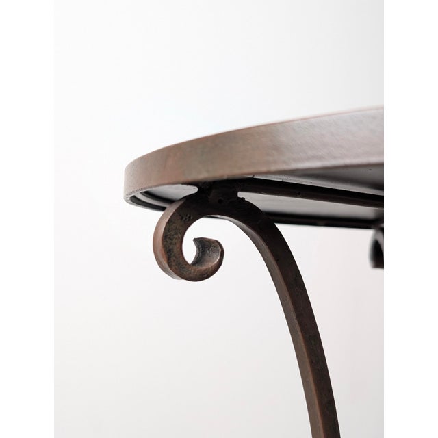 Black Mid-Century French Iron and Brass Floor Lamp with Spiral Staircase, 1950s For Sale - Image 8 of 18