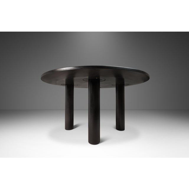 Organic Modern Dining Table in Solid Ebonized African Sapale Mahogany by Mark Leblanc, Usa, C. 2023 For Sale - Image 4 of 12