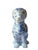 This is a whimsical Staffordshire Style Dog Porcelain Figurine. This is a Chinese export very sweet and stoic blue and...