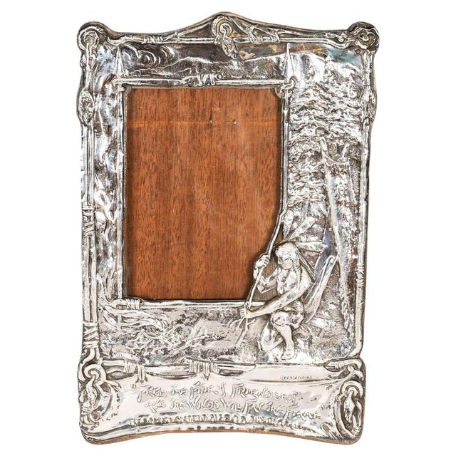 Antique 20th Century Edwardian Sterling Silver Hiawatha Photo Frame from J. Blanckensee & Co. For Sale - Image 13 of 13