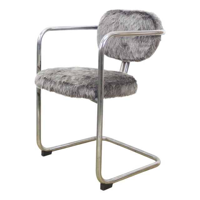 Vintage Faux Leather Chair, Spain, 1970s For Sale