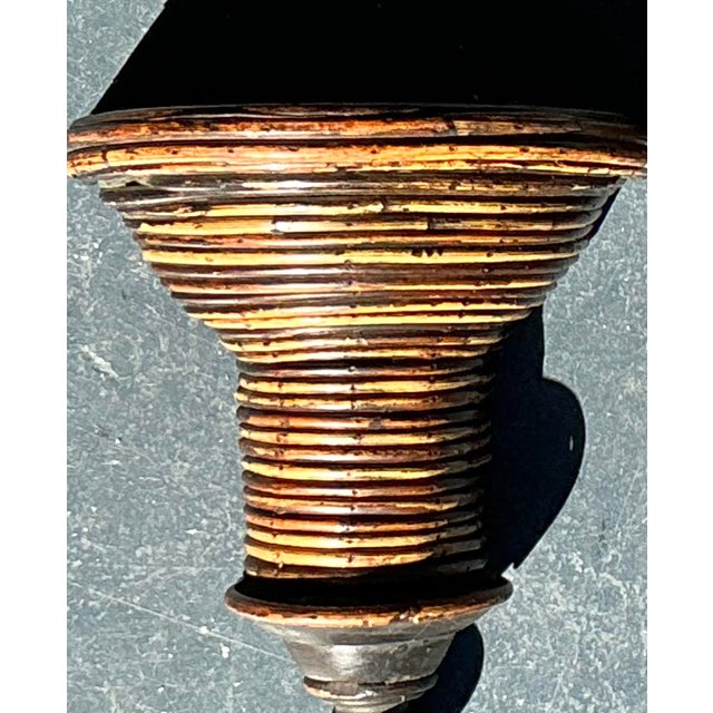 Late 20th Century Vintage Boho Pencil Reed Brackets - A Pair For Sale - Image 5 of 12