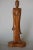 Vintage carved oak modernist chinese monk wood figure lamp modeled much after the style of Jascha Heifetz. Measures 24"...
