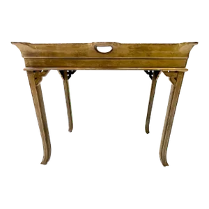 Vintage Maitland-Smith Leather Tray Table