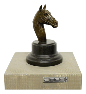 Art Deco Dark Bronze Horse Head Sculpture